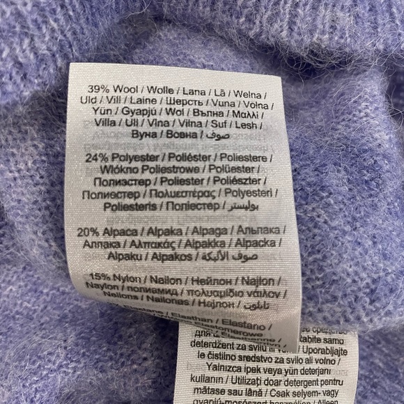 NWOT Raglan- Sleeve Flat-Knit Lavender Sweater - Picture 2 of 8